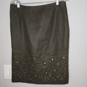 WORTH 100% linen skirt